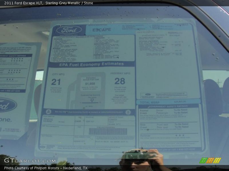 Sterling Grey Metallic / Stone 2011 Ford Escape XLT