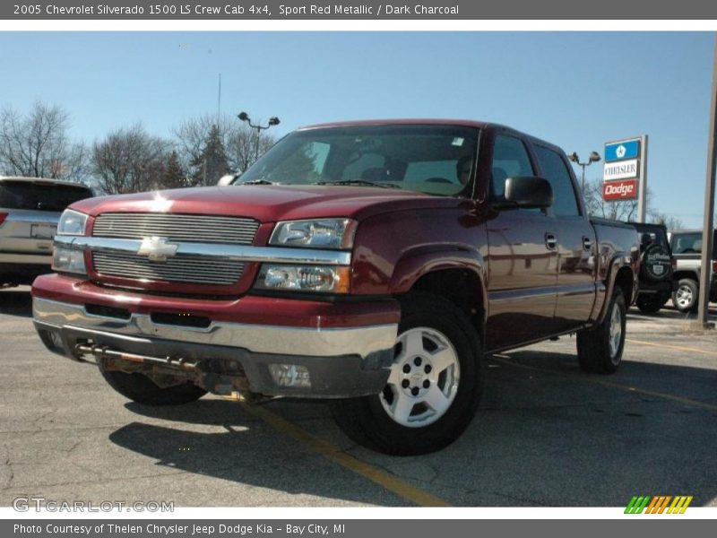 Sport Red Metallic / Dark Charcoal 2005 Chevrolet Silverado 1500 LS Crew Cab 4x4