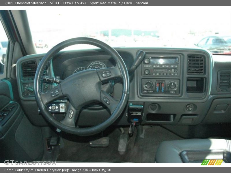 Sport Red Metallic / Dark Charcoal 2005 Chevrolet Silverado 1500 LS Crew Cab 4x4