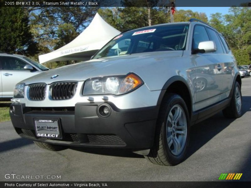 Titanium Silver Metallic / Black 2005 BMW X3 3.0i