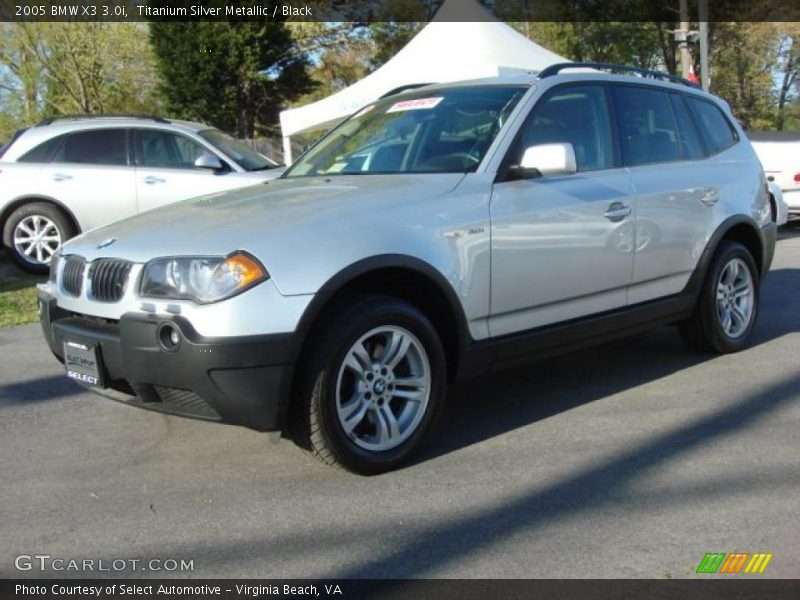 Titanium Silver Metallic / Black 2005 BMW X3 3.0i