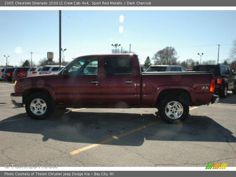 Sport Red Metallic / Dark Charcoal 2005 Chevrolet Silverado 1500 LS Crew Cab 4x4