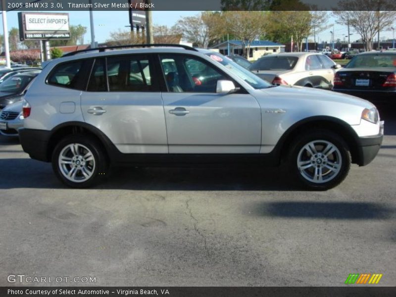 Titanium Silver Metallic / Black 2005 BMW X3 3.0i