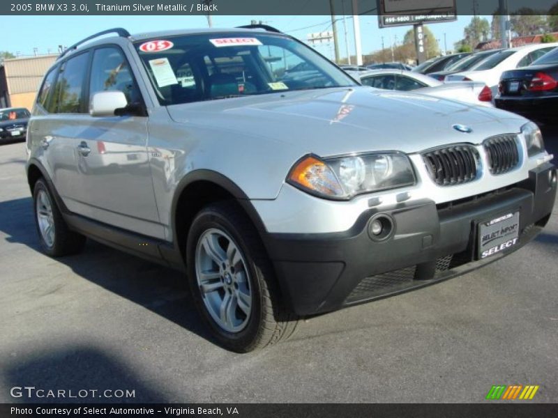 Titanium Silver Metallic / Black 2005 BMW X3 3.0i