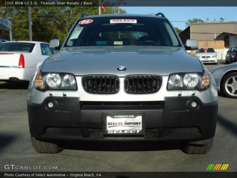Titanium Silver Metallic / Black 2005 BMW X3 3.0i