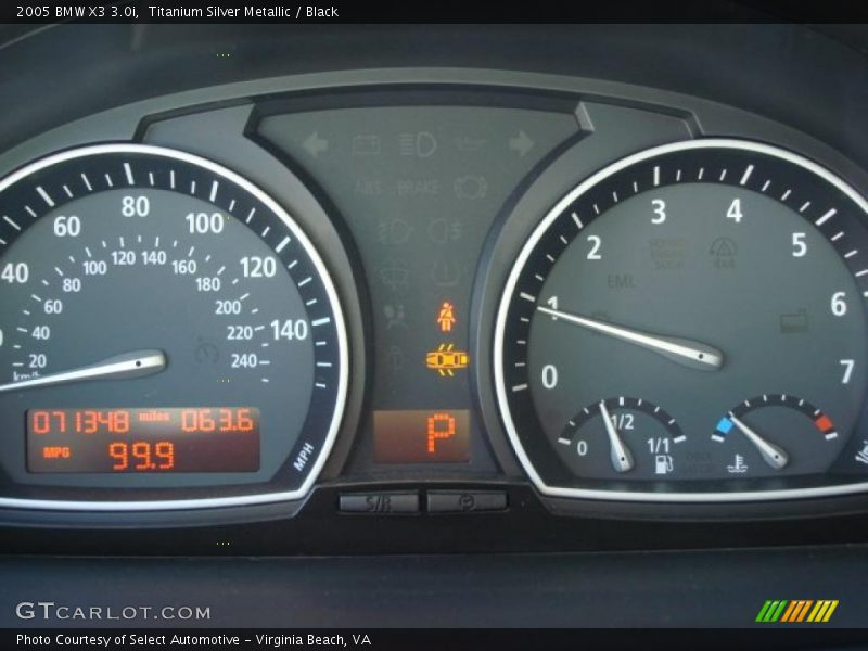 Titanium Silver Metallic / Black 2005 BMW X3 3.0i