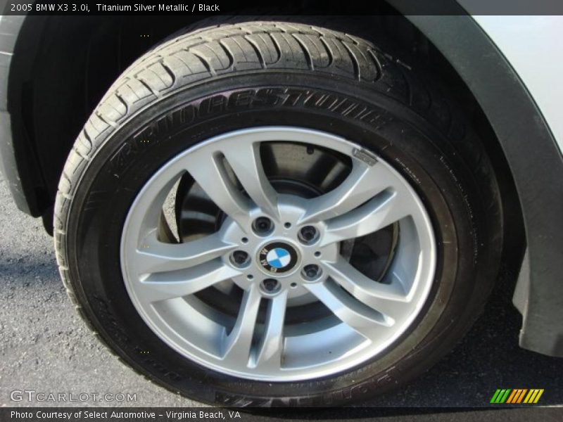Titanium Silver Metallic / Black 2005 BMW X3 3.0i
