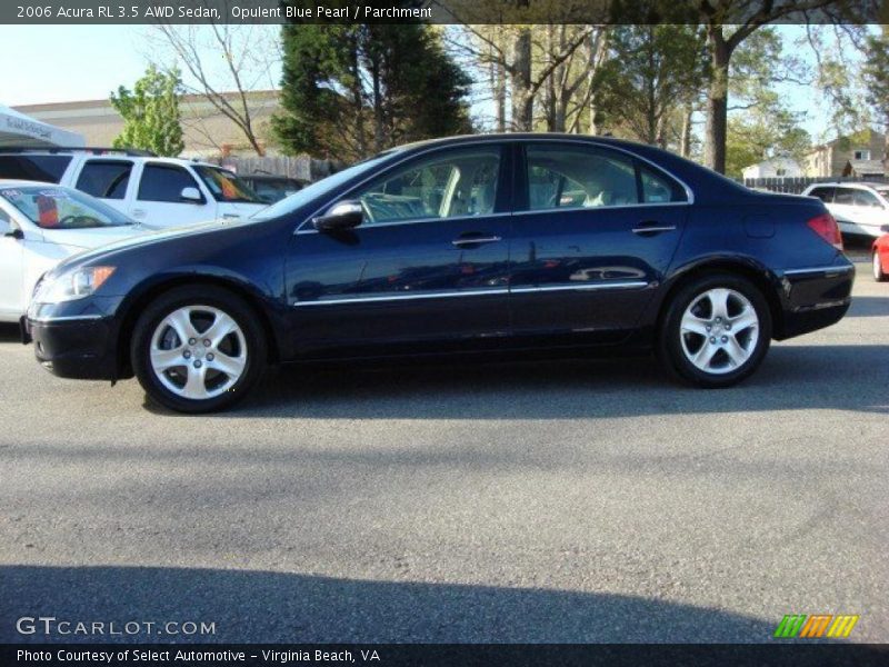 Opulent Blue Pearl / Parchment 2006 Acura RL 3.5 AWD Sedan