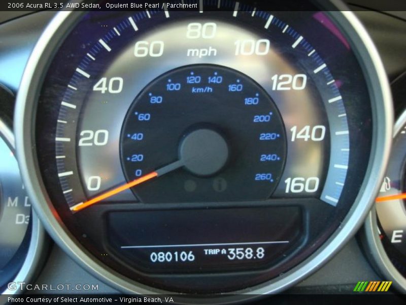 Opulent Blue Pearl / Parchment 2006 Acura RL 3.5 AWD Sedan