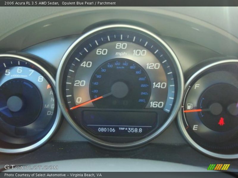 Opulent Blue Pearl / Parchment 2006 Acura RL 3.5 AWD Sedan