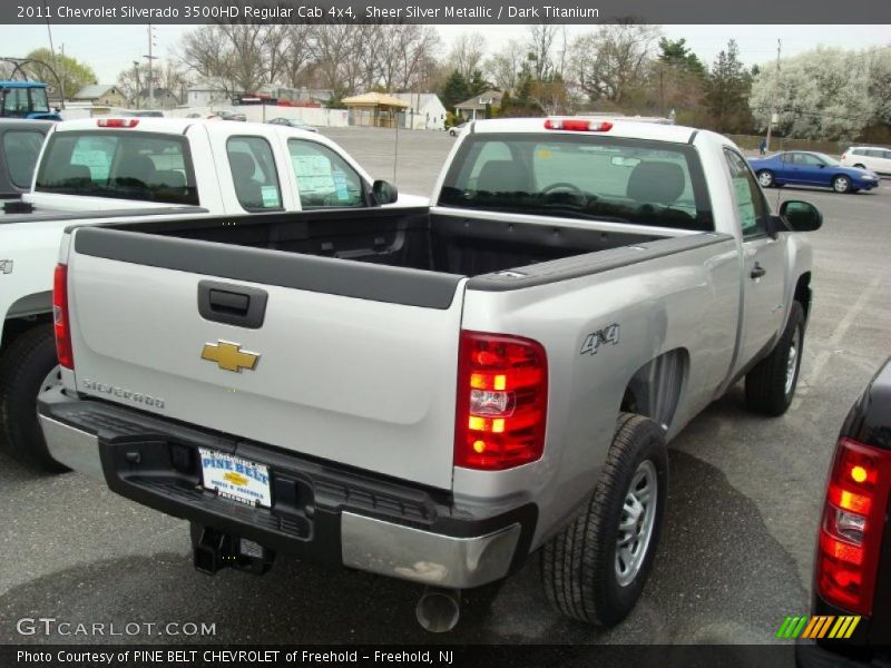 Sheer Silver Metallic / Dark Titanium 2011 Chevrolet Silverado 3500HD Regular Cab 4x4