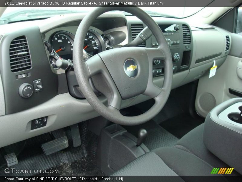 Sheer Silver Metallic / Dark Titanium 2011 Chevrolet Silverado 3500HD Regular Cab 4x4
