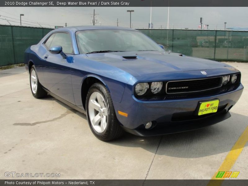 Deep Water Blue Pearl / Dark Slate Gray 2010 Dodge Challenger SE