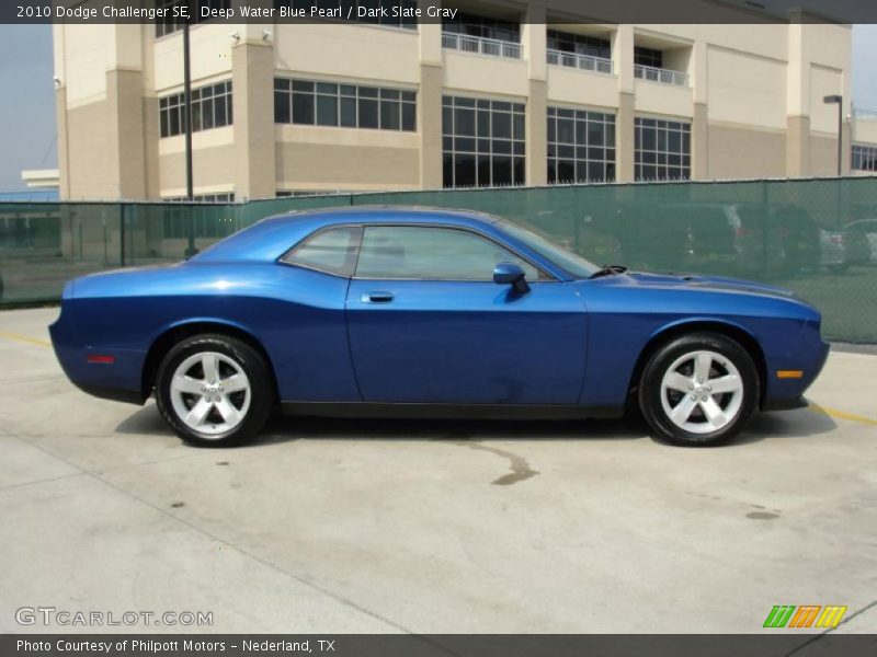 Deep Water Blue Pearl / Dark Slate Gray 2010 Dodge Challenger SE
