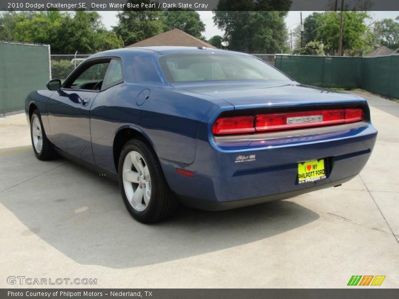 Deep Water Blue Pearl / Dark Slate Gray 2010 Dodge Challenger SE