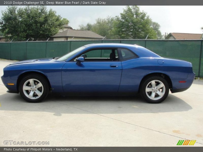Deep Water Blue Pearl / Dark Slate Gray 2010 Dodge Challenger SE