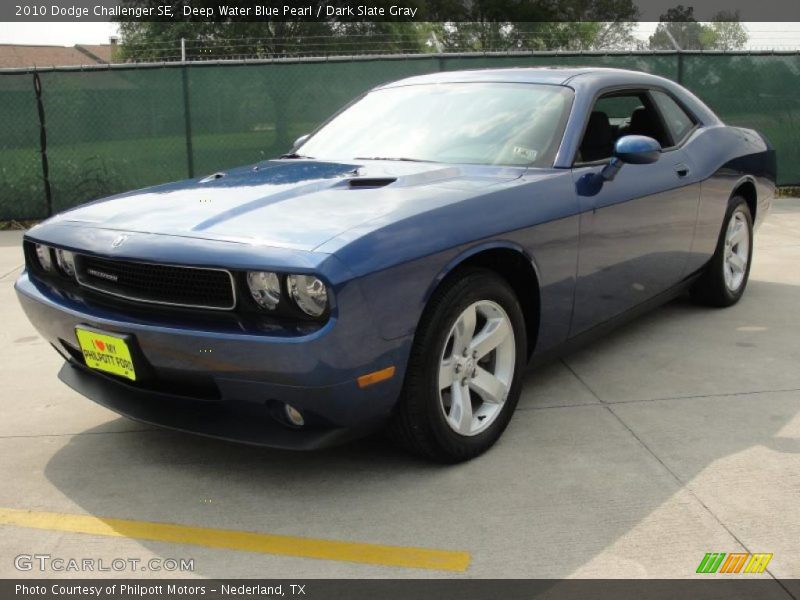 Deep Water Blue Pearl / Dark Slate Gray 2010 Dodge Challenger SE