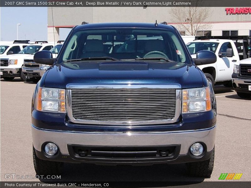 Deep Blue Metallic / Very Dark Cashmere/Light Cashmere 2007 GMC Sierra 1500 SLT Crew Cab 4x4