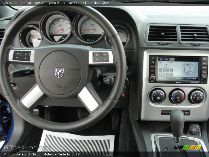 Deep Water Blue Pearl / Dark Slate Gray 2010 Dodge Challenger SE