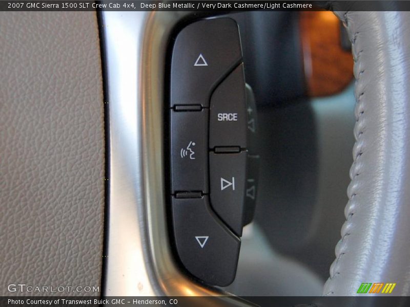 Deep Blue Metallic / Very Dark Cashmere/Light Cashmere 2007 GMC Sierra 1500 SLT Crew Cab 4x4