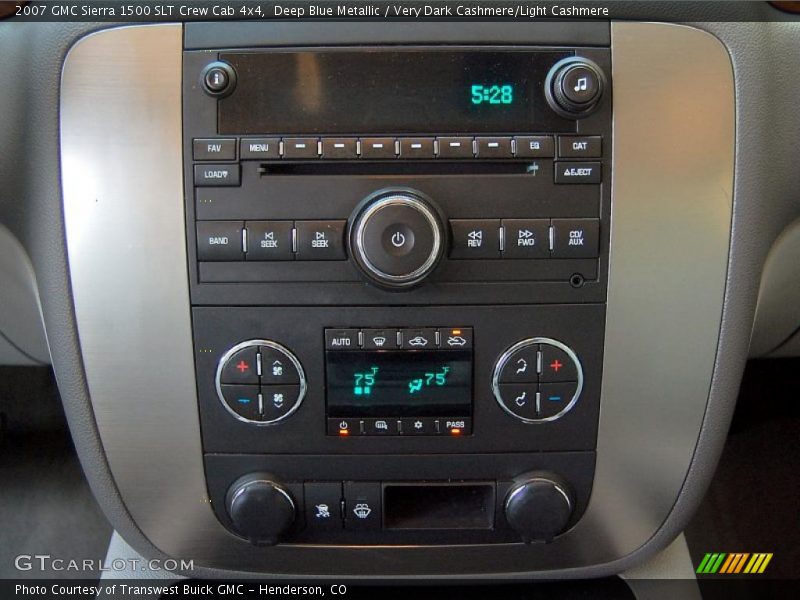 Deep Blue Metallic / Very Dark Cashmere/Light Cashmere 2007 GMC Sierra 1500 SLT Crew Cab 4x4