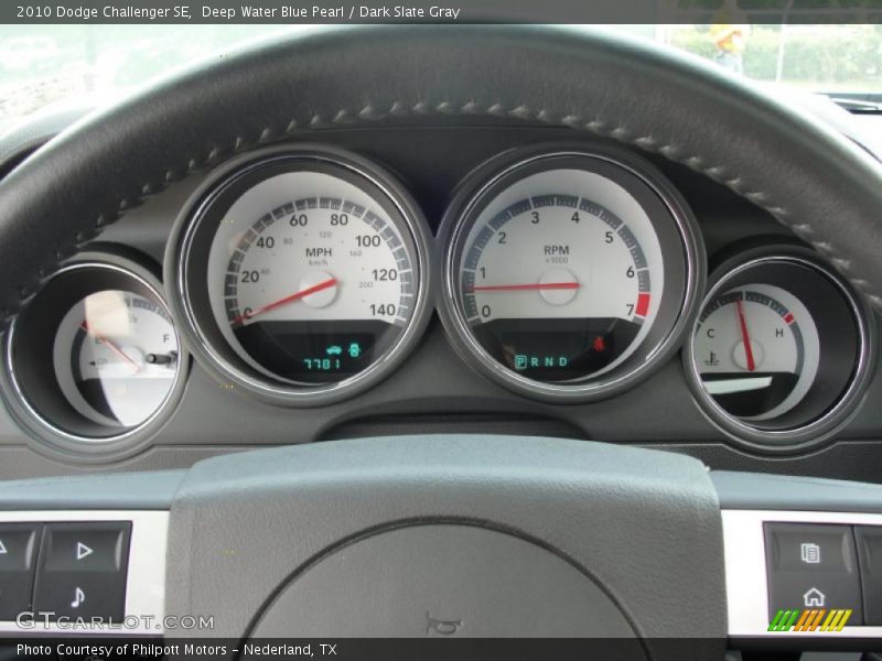 Deep Water Blue Pearl / Dark Slate Gray 2010 Dodge Challenger SE