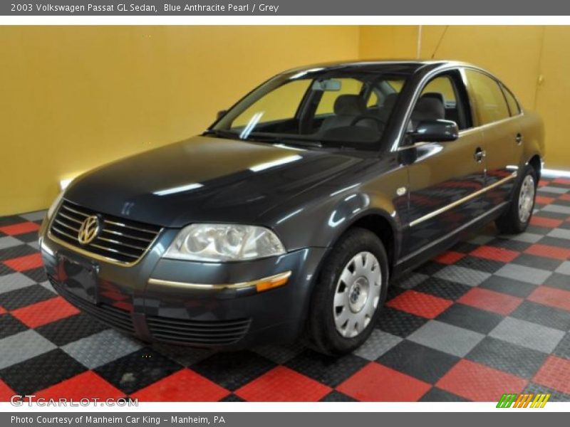 Blue Anthracite Pearl / Grey 2003 Volkswagen Passat GL Sedan