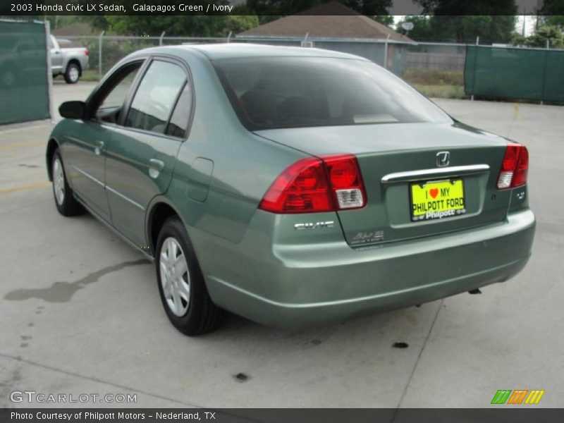 Galapagos Green / Ivory 2003 Honda Civic LX Sedan