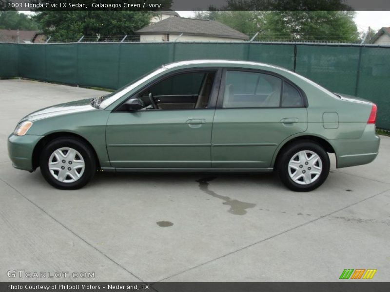Galapagos Green / Ivory 2003 Honda Civic LX Sedan