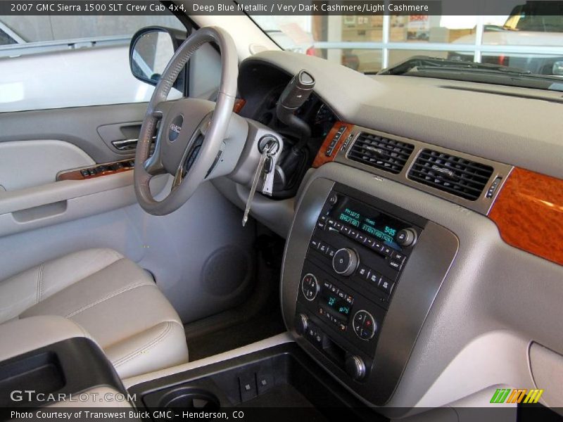 Deep Blue Metallic / Very Dark Cashmere/Light Cashmere 2007 GMC Sierra 1500 SLT Crew Cab 4x4
