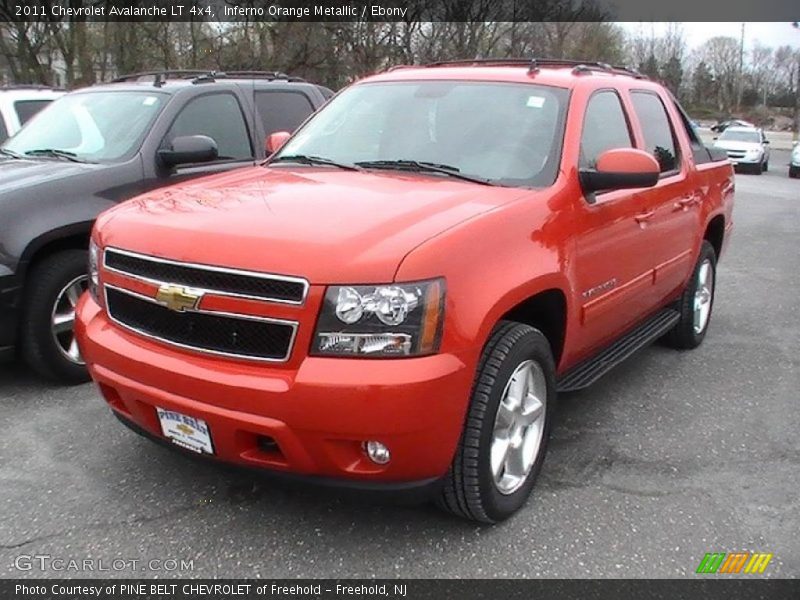 Inferno Orange Metallic / Ebony 2011 Chevrolet Avalanche LT 4x4