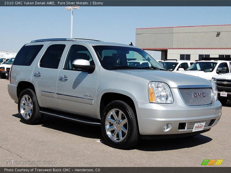 Pure Silver Metallic / Ebony 2010 GMC Yukon Denali AWD