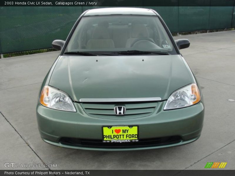 Galapagos Green / Ivory 2003 Honda Civic LX Sedan