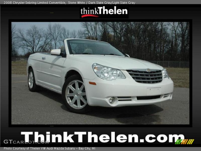 Stone White / Dark Slate Gray/Light Slate Gray 2008 Chrysler Sebring Limited Convertible