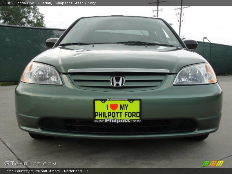 Galapagos Green / Ivory 2003 Honda Civic LX Sedan