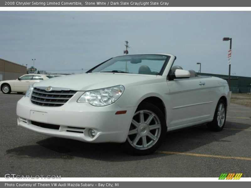 Stone White / Dark Slate Gray/Light Slate Gray 2008 Chrysler Sebring Limited Convertible