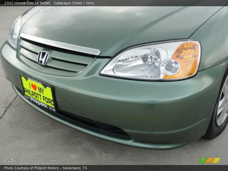 Galapagos Green / Ivory 2003 Honda Civic LX Sedan