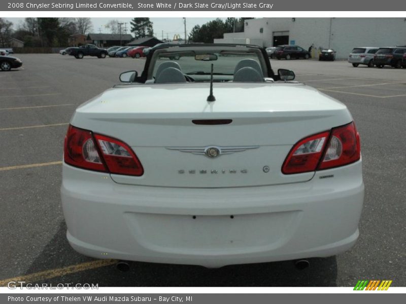 Stone White / Dark Slate Gray/Light Slate Gray 2008 Chrysler Sebring Limited Convertible