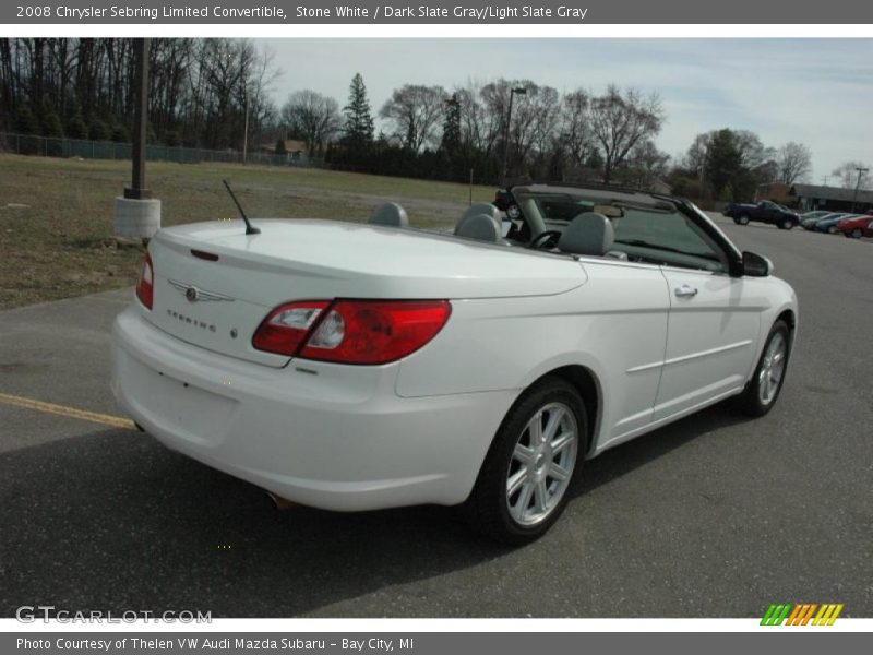 Stone White / Dark Slate Gray/Light Slate Gray 2008 Chrysler Sebring Limited Convertible