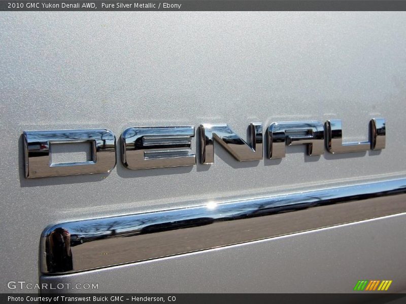 Pure Silver Metallic / Ebony 2010 GMC Yukon Denali AWD