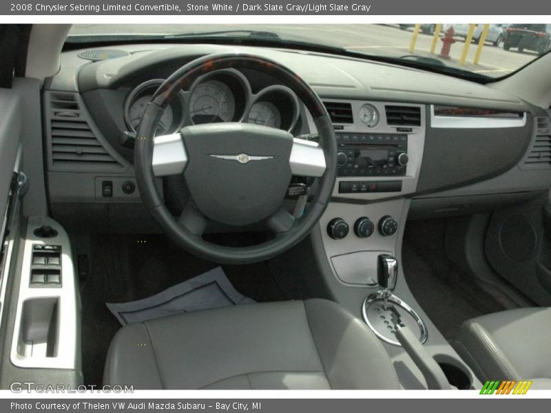 Stone White / Dark Slate Gray/Light Slate Gray 2008 Chrysler Sebring Limited Convertible