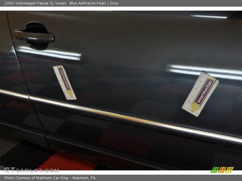 Blue Anthracite Pearl / Grey 2003 Volkswagen Passat GL Sedan