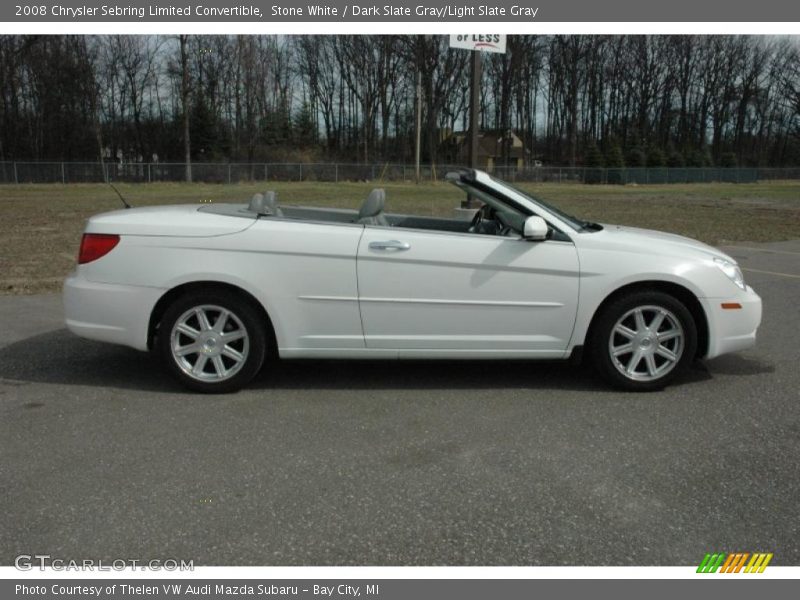 Stone White / Dark Slate Gray/Light Slate Gray 2008 Chrysler Sebring Limited Convertible