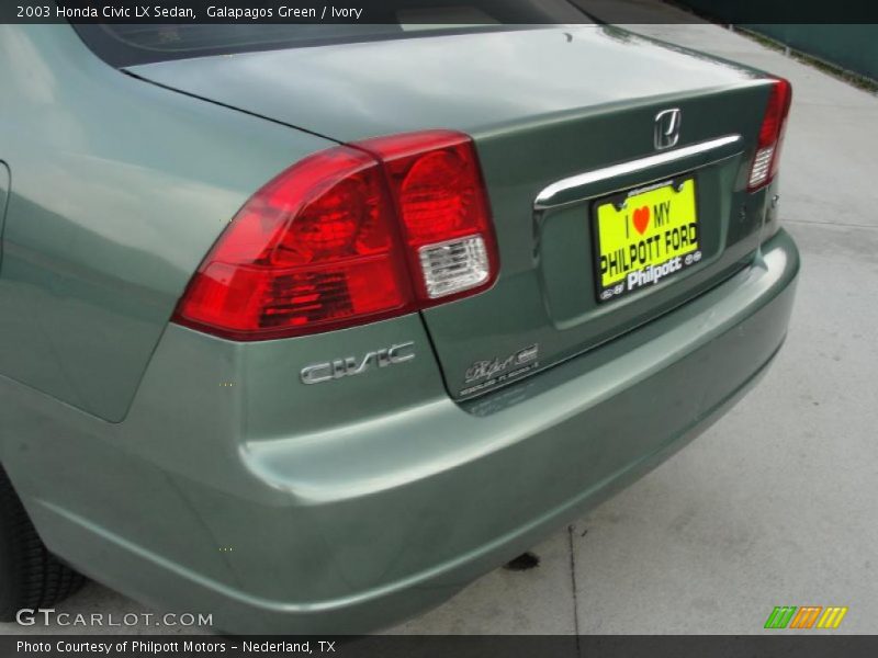 Galapagos Green / Ivory 2003 Honda Civic LX Sedan
