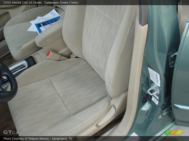 Galapagos Green / Ivory 2003 Honda Civic LX Sedan