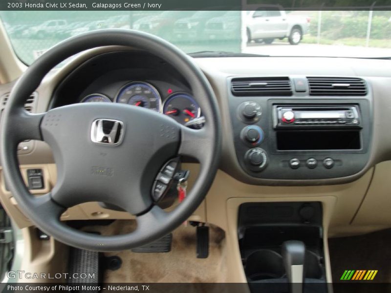 Galapagos Green / Ivory 2003 Honda Civic LX Sedan