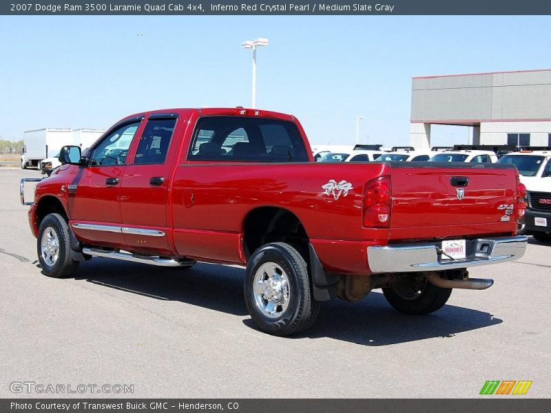 Inferno Red Crystal Pearl / Medium Slate Gray 2007 Dodge Ram 3500 Laramie Quad Cab 4x4