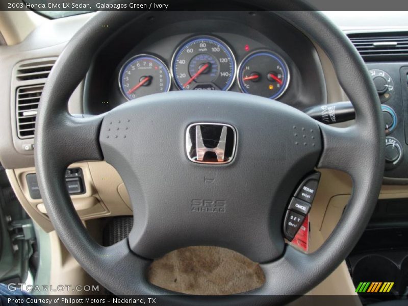 Galapagos Green / Ivory 2003 Honda Civic LX Sedan