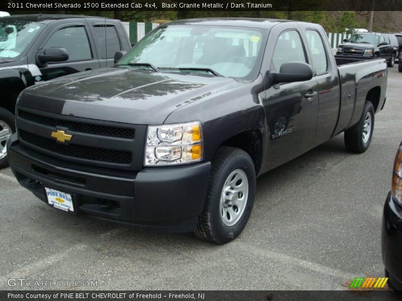 Black Granite Metallic / Dark Titanium 2011 Chevrolet Silverado 1500 Extended Cab 4x4