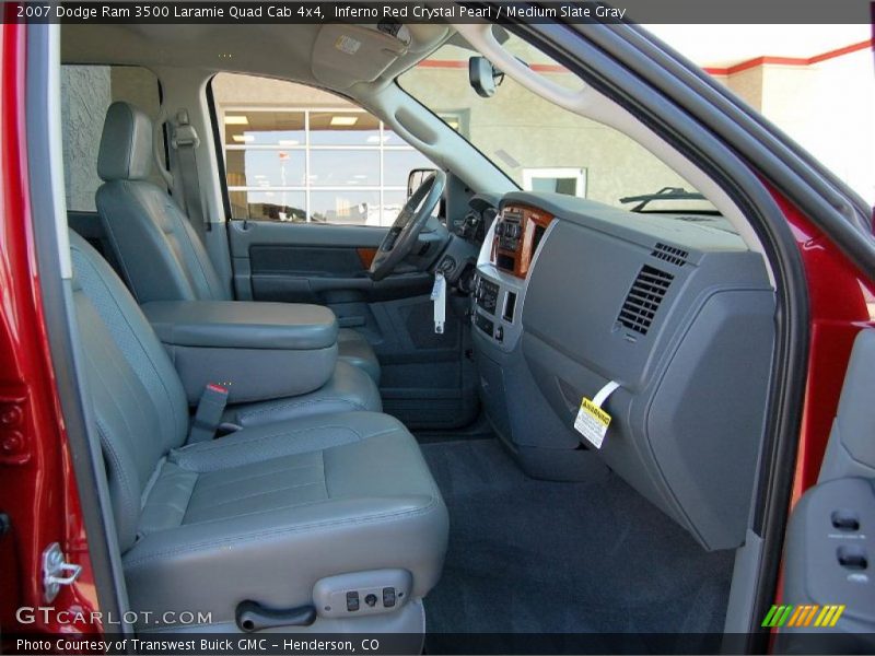 Inferno Red Crystal Pearl / Medium Slate Gray 2007 Dodge Ram 3500 Laramie Quad Cab 4x4